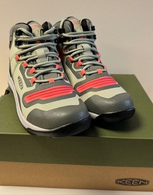 Keen Damen Tempo Flex Mid Wp Wanderstiefel, Rizinusgrau/Dubarry, UK 3, Neu