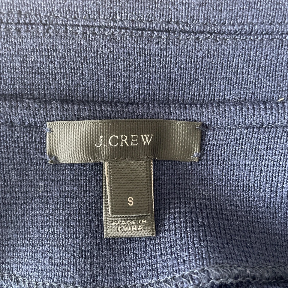 J. Crew Merino Wool Knit Cardigan Womens Small Blue Long Sleeve Preppy Sweater - Image 3 of 4