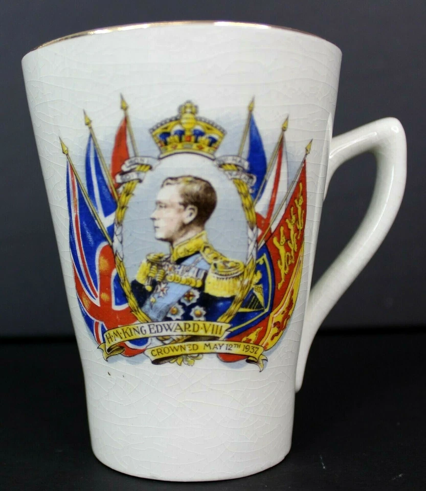 Taza China H.M. Rey Eduardo VIII Coronada 12 de Mayo 1937 Foto 2 de 4