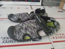 Size 2 KIDS Nautica Kettle Gulf New Sport Water Sandal Black Swirls T4 0