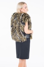 New Marciano By Guess Faux Fur Vest Size It42 Rrp £190