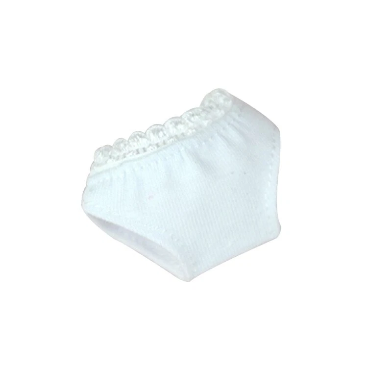 Lote de 3 piezas de ropa interior suave blanca lisa para ropa interior de muñeca de 11,5" calzoncillos hechos a mano Foto 3 de 4