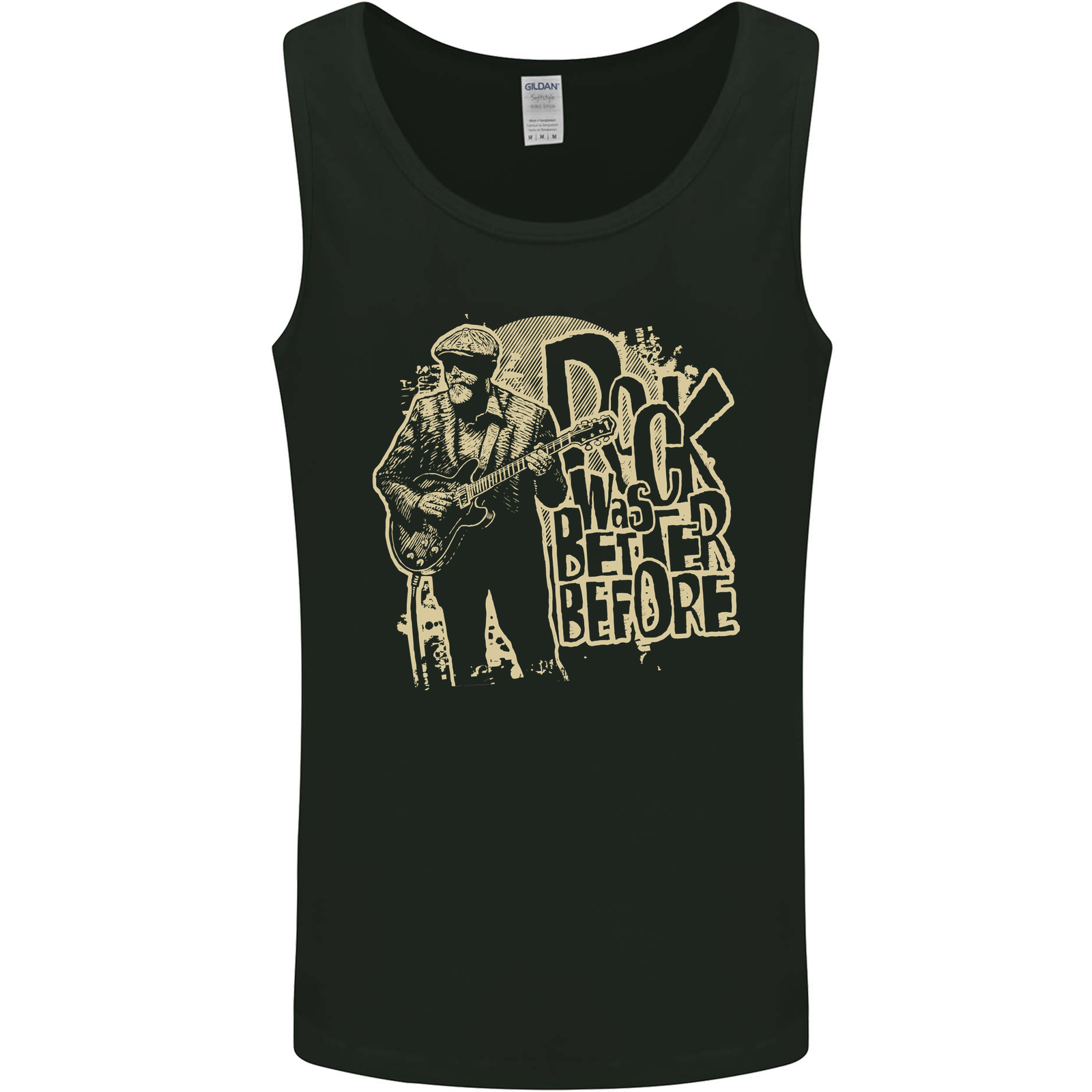 Rock Was Better Before Guitar Music Mens Vest Tank Top