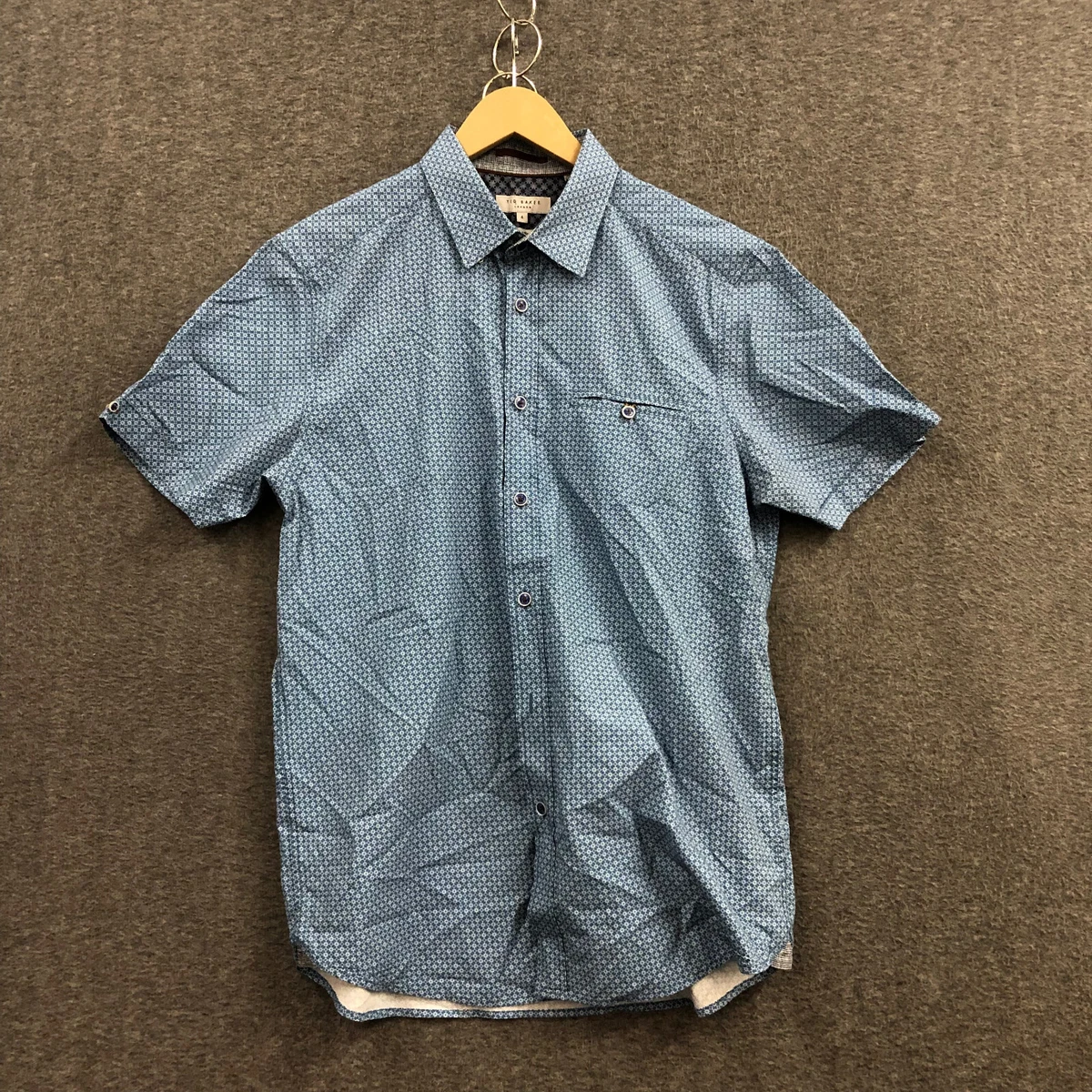 ted baker ls geo print shirt