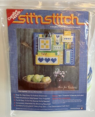 Wall Organizer Creative Hands Sit'n Stitch Plastic Canvas Needlepoint Kit PCK11