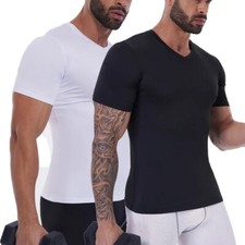 Men Compression Shirt Slim Body Shaper Belly Control Workout Tank Tops Shapewear
