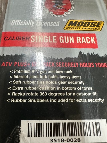 ATV/UTV Single Gun Rack 3518-0028 new Official licensed NRA By Moose ...
