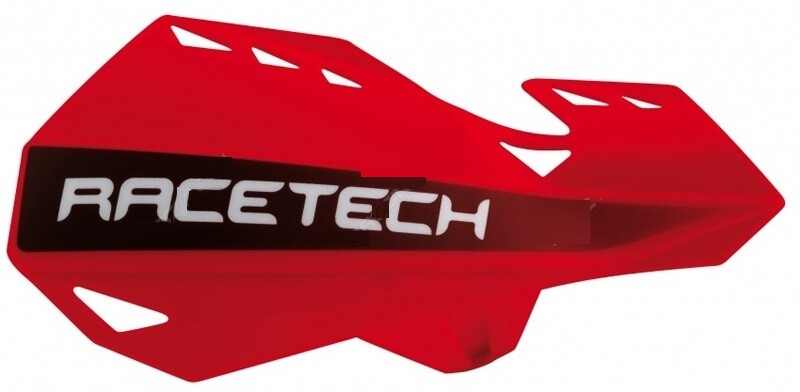 Protège-mains Dual Evo rouge avec fixation guidon moto cross et enduro