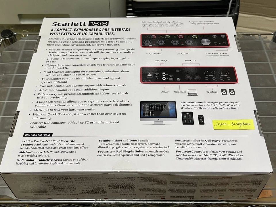 Focusrite Scarlett 18i8 3rd Gen USB Audio Interface with Pro Tools First - Image 4 of 4
