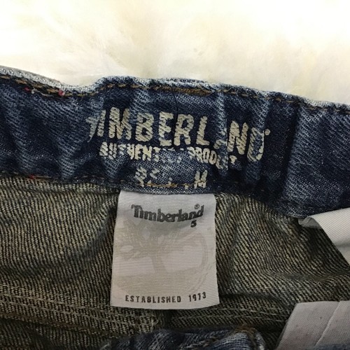 Jeans Timberland Brand Ragazzo Denim Lavaggio Medio Vita Regolabile 100% Cotone Taglia 5 - Foto 3 di 8