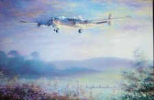 LIQUIDACIÓN!! Shackleton, Dawn Landing St Mawgan, impresión firmada por artista, 17"x11"