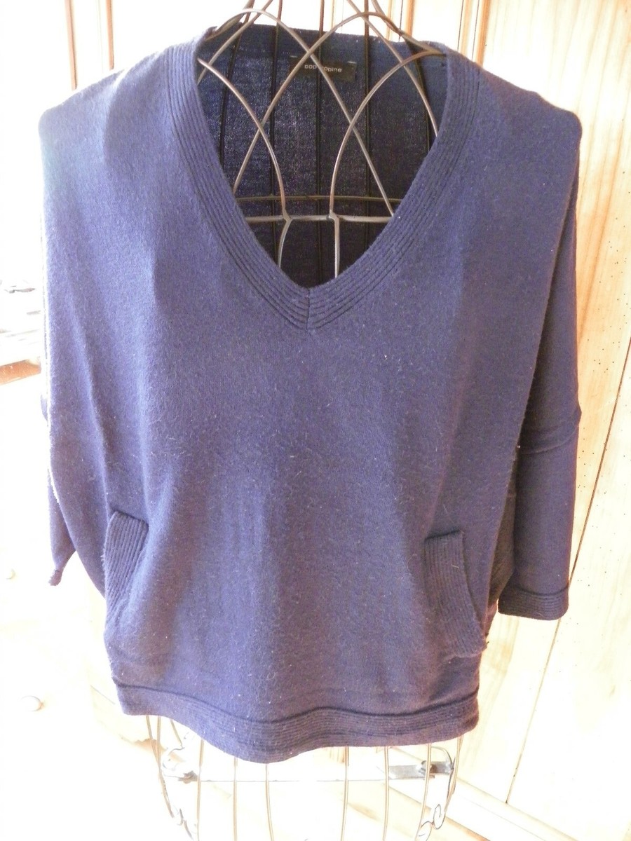 Pull COP Copine Modèle Jaures - Taille M (38 FR) En Bleu Marine - Laine Et Acrylique