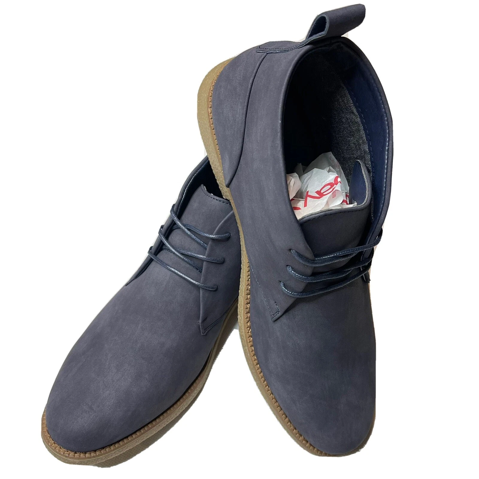 B Blass Men's Navy Ankle High Shoes Size 11 NEW Without Box MSRP $80