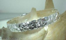 8MM BEH 925 STER SILVER HAWAIIAN HEIRLOOM CUSTOM MADE PERSONALIZED BANGLE 6-9.5