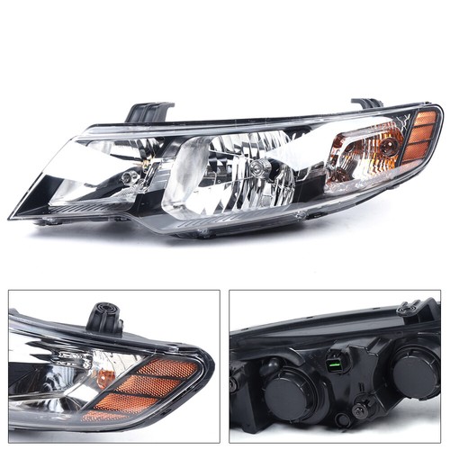 Headlights Set For 2010 2011 2012 2013 Kia Forte Pair Halogen Headlamps Black - Picture 12 of 14