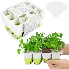 10Pcs Reusable Seed Starter Tray, 120 Cells Seed Starter Kit, Silicone Seedling 