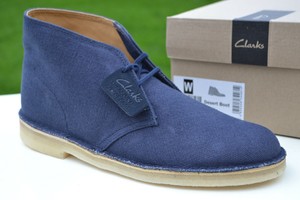 clarks desert boot blue navy