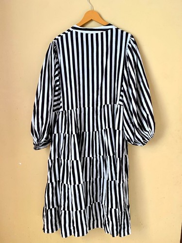 Black & white Cotton Handblock Prints & Summer Cotton Dress Beautiful gift item - Picture 6 of 6
