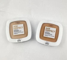 2X-L’Oréal~ AGE PERFECT ~CREAMY POWDER FOUNDATION ~330~Golden Sun