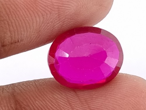 6.55 Ct Natural EGL Certified Oval Cut Red Ruby Loose Gemstone - Picture 6 of 6
