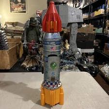 Rare KY Toys YOSHINO Japan Tinplate Battery Operated Apollo 12 Space Rocket