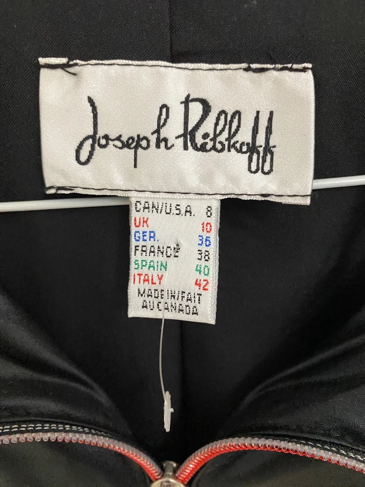 BNWT Joseph Ribkoff UK 10 Black Zip Biker Jacket Coat Wet Look Shiny - Image 2 of 4