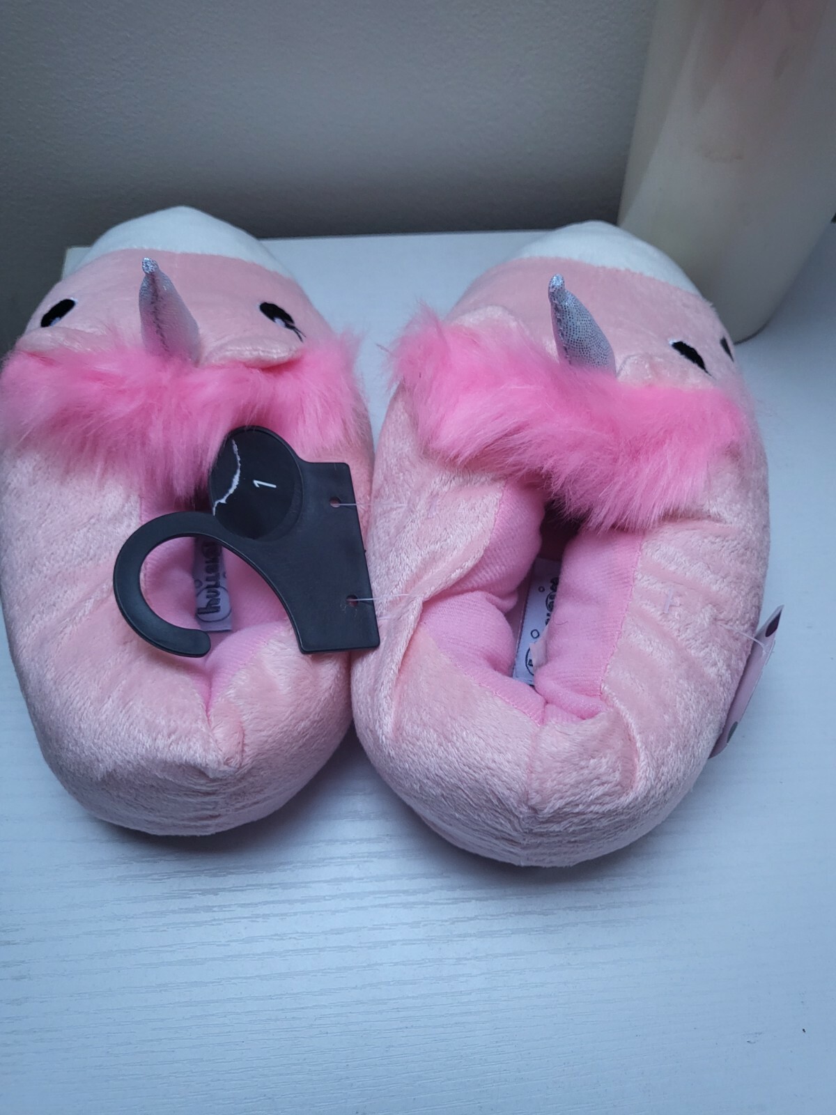 HULLABALOO Girls Unicorn Pink Slippers Warm Winter Cosy Size 1 image 7