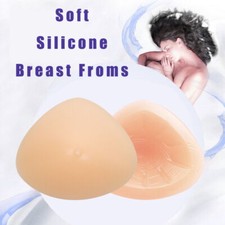 Pair of Triangle Silicone Breast Forms FakeBoob Crossdresser Enhancer Insert Pad