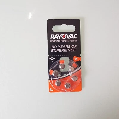 6 X Rayovac 13 Batteries pour Appareils Auditifs Aid PR48 - Photo 1/2