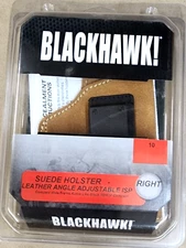 BlackHawk Suede Inside Pants RH Holster Leather Angle Adjustable ISP Glock 23 27