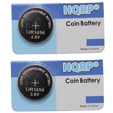 2-Pack HQRP Battery for TWS Headphones, Varta LIR1454 CP1454 1454 Replacement