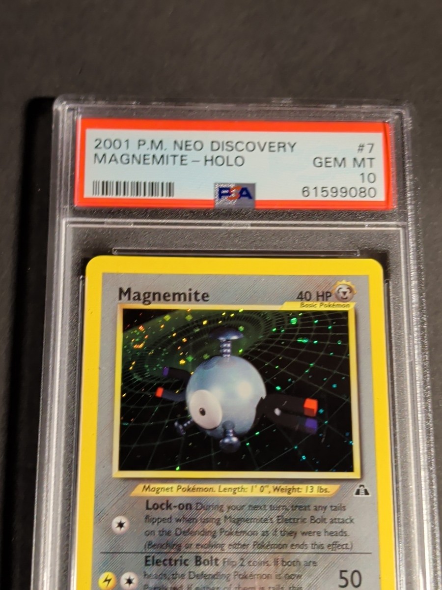 PSA 10 GEM MINT Magnemite 7/75 Holo 2001 Pokemon Neo Discovery Pop
