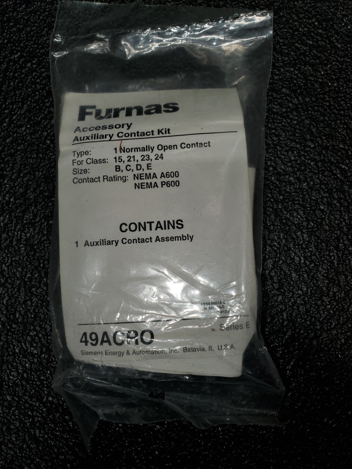 Furnas 49ACR0 AUXILIARY CONTACT KIT