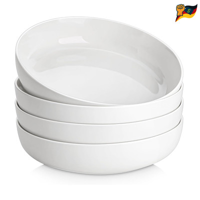 MALACASA Suppenteller Set 4er 23 1cm Porzellan Keramik Teller