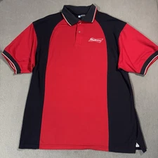 Bud Light Vtg Budweiser Embroidered Polo Button Up Casual Collar T Shirt XL