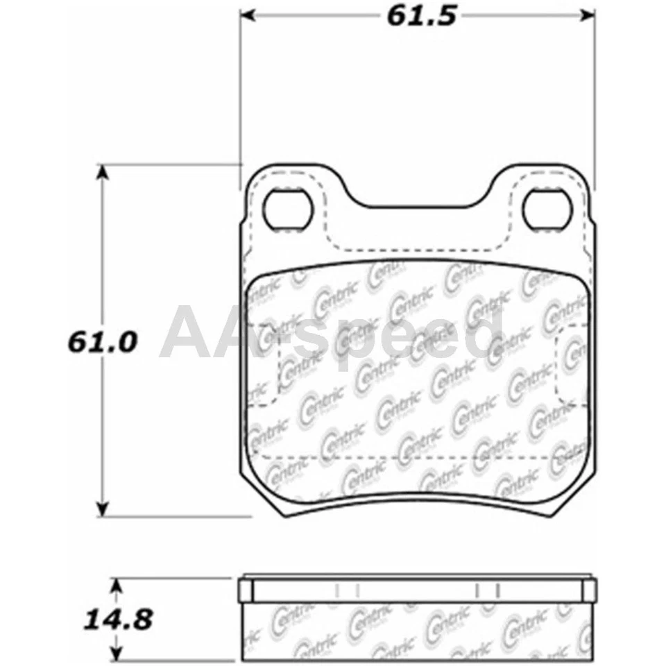Тормозные колодки передние и задние подходят для Saturn L300 2,2 л 2005 2004 2003 2002 2001 - Изображение 3 из 4