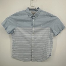 Original Penguin Blue Button Down Shirt Short Sleeves Munsingwear Men's XL