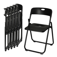 4/6 Pcs Outdoor Plastic Folding Chairs Stackable Wedding Party Steel Frame Chair