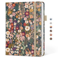 Taja Pretty Lined Journal for Women, Aesthetic Cute 5.8" 8.3", A-Garden