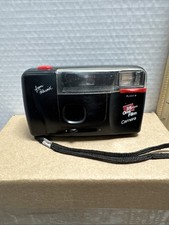 Polaroid 35mm One Film Black Built in Flash Auto Focus Point Shoot Camera WORKS