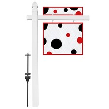 72" x 47" Real Estate Yard Sign Post with 2 Cap Options - Vinyl PVC - White