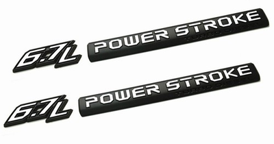 #ad Black White Emblems Side Door 6.7L Power Stroke Badges Set of 4 Fit for F250F350 $34.99