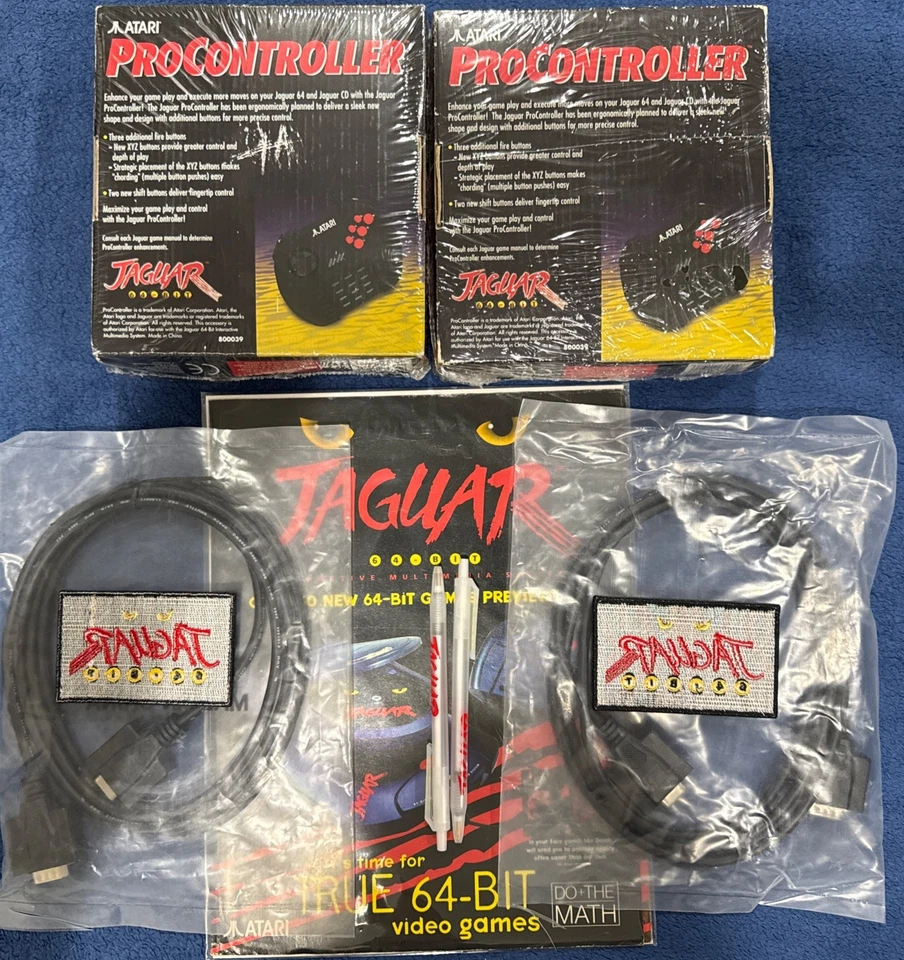 2 Atari Jaguar Pro Controller 6 Six Button Controller Extensions & More Vintage - Image 2 of 4