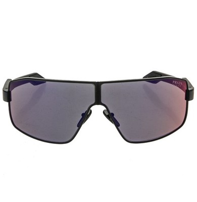 PRADA 54Y Tuning Linea Rossa Sport Sunglasses Black Red Mirror