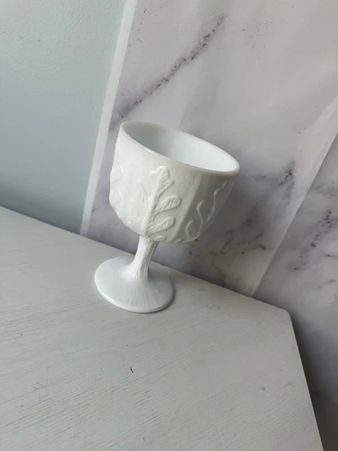 VINTAGE WHITE MILK GLASS GOBLET