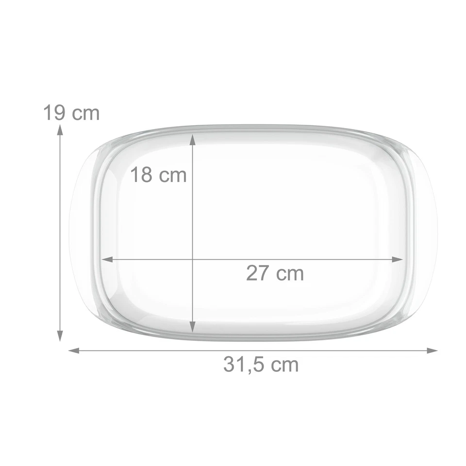 Auflaufform mit Deckel Bräter aus Glas 45 L Lasagne Auflauf Tiramisu Gratinfo... - Bild 4 von 4