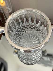 Crystal Champagne Cooler Vintage Extra large!  Silver Plating -  Vintage.