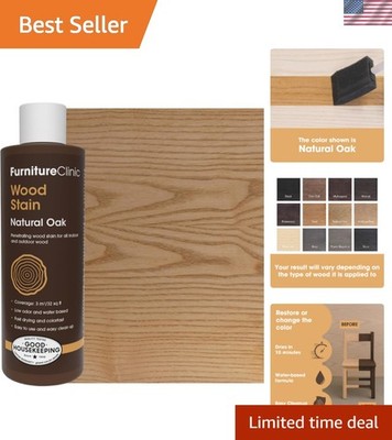 One Coat Natural Oak Wood Stain - Low Odor & Water-Based - Perfect for Furniture