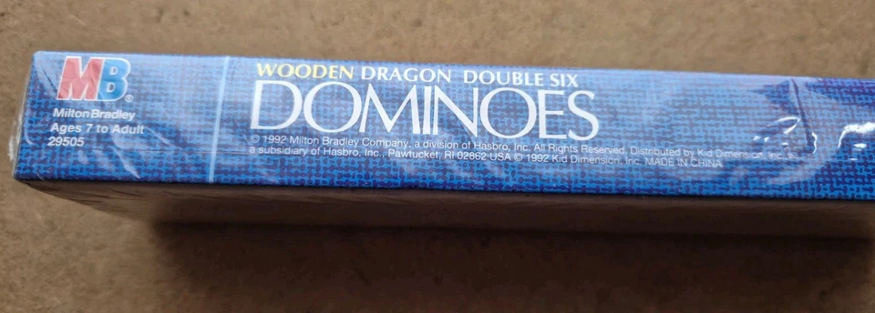 VINTAGE Milton Bradley 1992 Wooden Dragon Dominoes 28 Double Six Tiles  Dominos - Image 4 of 4