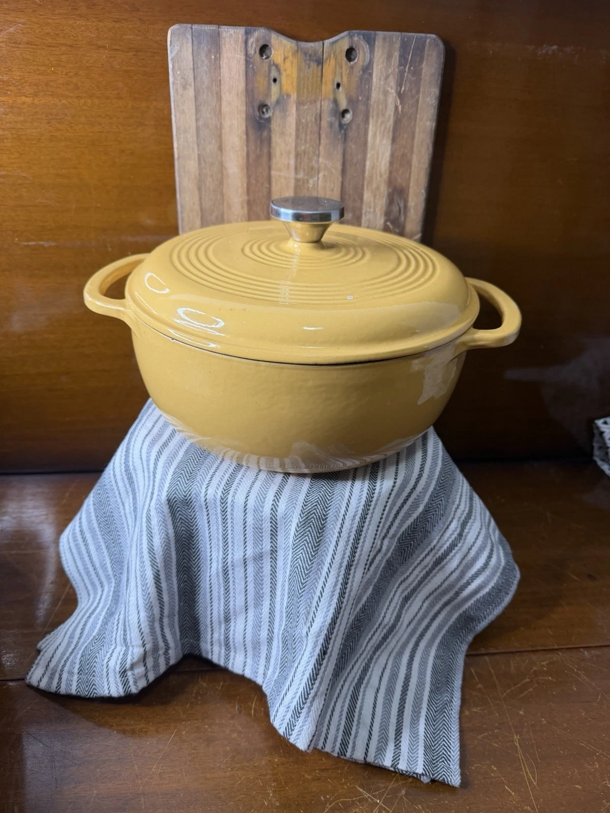 Lodge 4.5 Qt Enameled Cast Iron Dutch Oven Round Dual Handles Oven Safe #441
Opens in a new window o